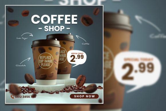 Coffee Shop Social Media Post Template
