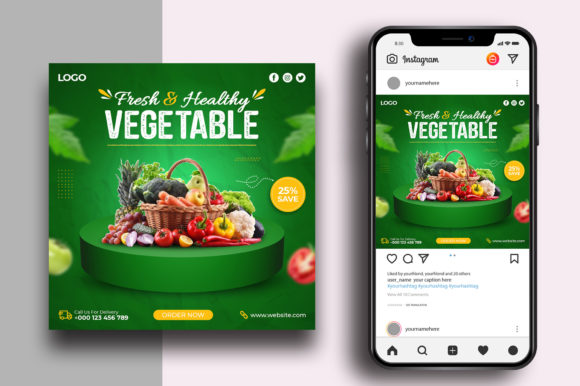 Fresh Vegetable Social Media Post Made Simple